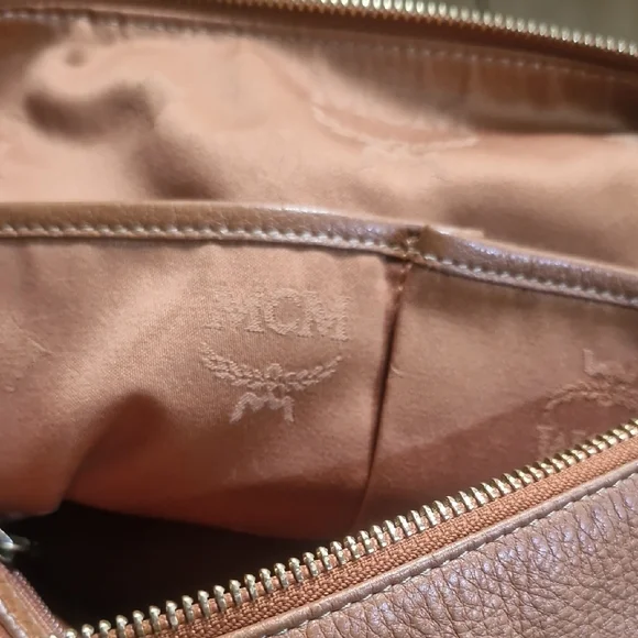 MCM Tan Leather Shoulder Bag - Picture 9 of 13